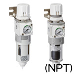 Reguladores de filtro FRZB (rosca NPT, medidor psi)
